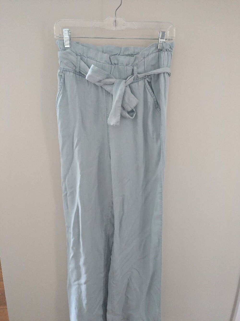 Thread & Supply Blue Wide Leg Waist Tie Tencel Pants Pull On - Size M